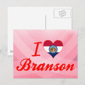 I Love Branson, Missouri Briefkaart (Voorkant / Achterkant)