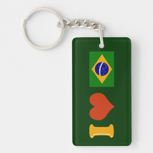 I Love Brasil Sleutelhanger (Voorkant)