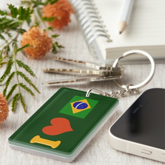 I Love Brasil Sleutelhanger (Voorkant Rechts)