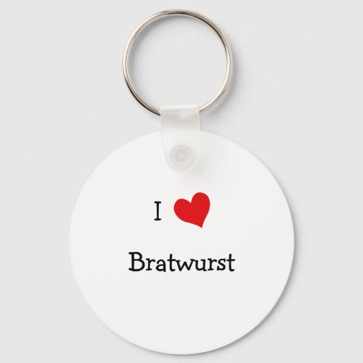 I Love Bratwurst Sleutelhanger (Voorkant)