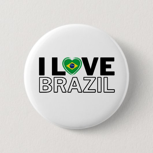 I LOVE BRAZIL - For real Brazilians. Ronde Button 5,7 Cm (Voorkant)