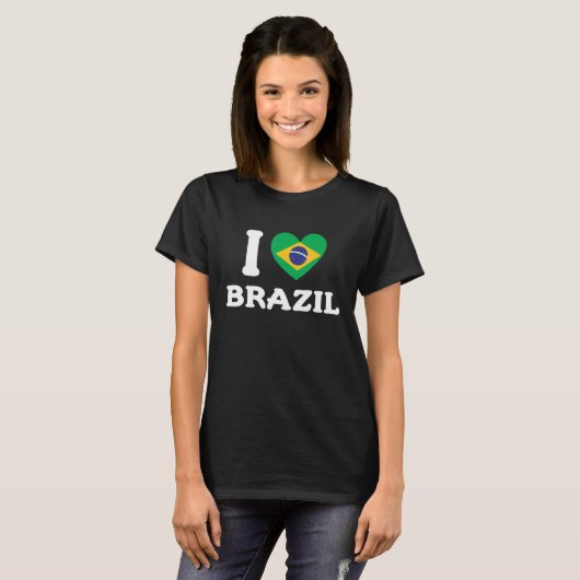 I Love Brazil Proud Brazil Citizen Brazil Vacation T-shirt (Voorkant volledig)