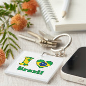 I love Brazil Sleutelhanger (Voorkant Rechts)
