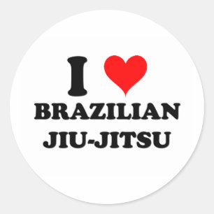 I Love Brazililian Jiu-Jitsu Ronde Sticker