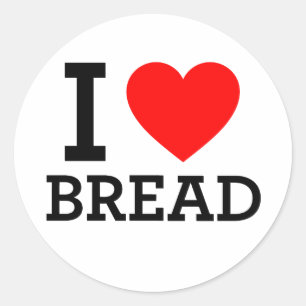 I Love Bread Ronde Sticker