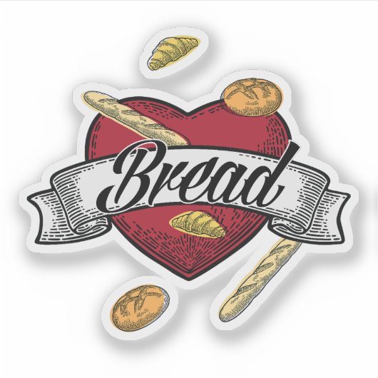 I Love Bread Sticker (Voorkant)