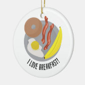 I Love Breakfast Keramisch Ornament (Links)