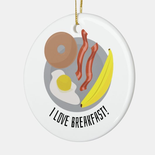 I Love Breakfast Keramisch Ornament (Links)