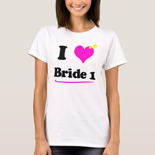 I Love Bride 1 Hanes Casual Comfort T-shirt (Voorkant)