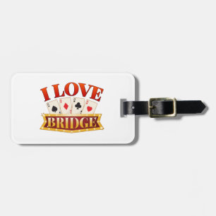 I Love Bridge Card Game Player Bagagelabel