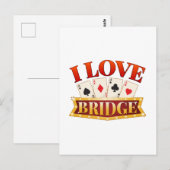 I Love Bridge Card Game Player Briefkaart (Voorkant / Achterkant)