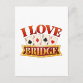 I Love Bridge Card Game Player Briefkaart (Voorkant)