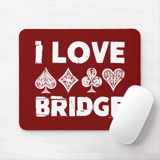 I Love Bridge Card Game Player Muismat (Met muis)