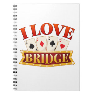 I Love Bridge Card Game Player Notitieboek