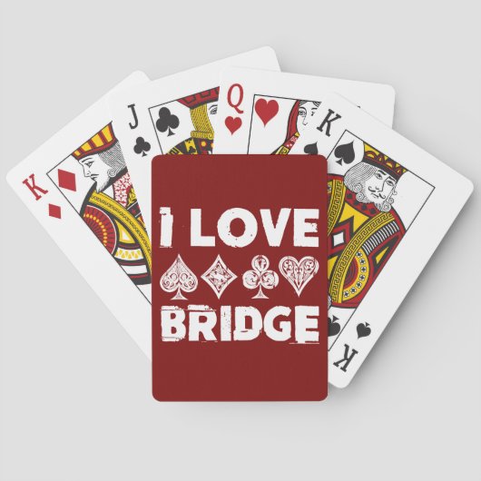 I Love Bridge Card Game Player Pokerkaarten (Achterkant)