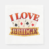 I Love Bridge Card Game Player Servet (Voorkant)