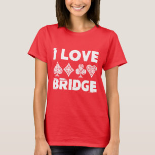 I Love Bridge Card Game Player T-shirt
