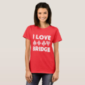 I Love Bridge Card Game Player T-shirt (Voorkant volledig)
