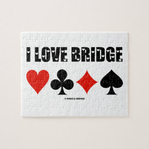 I Love Bridge Card Suits Bridge Attitude Legpuzzel
