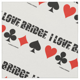 I Love Bridge Card Suits Bridge Attitude Stof