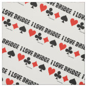 I Love Bridge Card Suits Bridge Attitude Stof (Swatch)