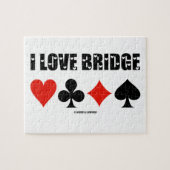 I Love Bridge Kaart Suits Bridge Attitude Legpuzzel (Horizontaal)