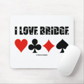 I Love Bridge (Vier kaarteenheden) Muismat (Met muis)