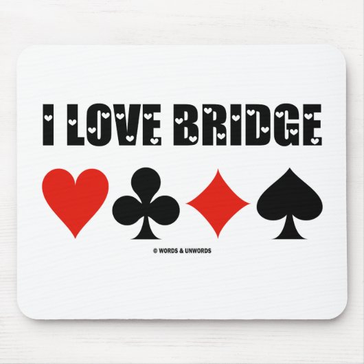 I Love Bridge (Vier kaarteenheden) Muismat (Voorkant)