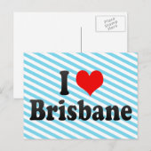 I Love Brisbane, Australië Briefkaart (Voorkant / Achterkant)