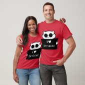 I LOVE BRISBANE Cute Cat Illustration Handwrittens T-shirt (Unisex)