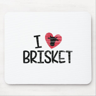 I Love Brisket T Shirt Beef Foodie BBQ Nieuwigheid Muismat