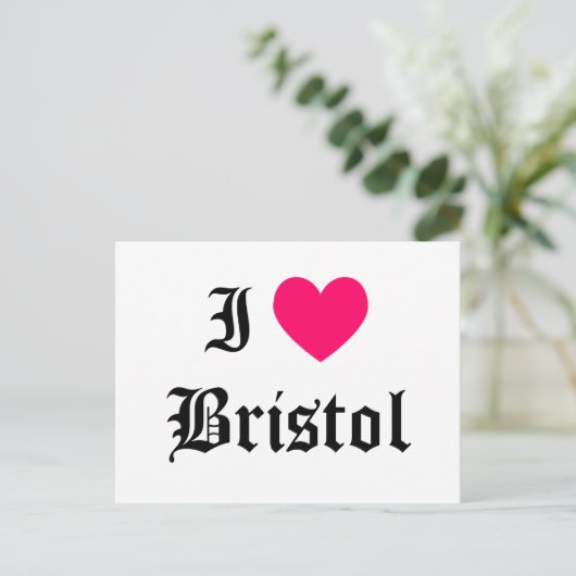 I Love Bristol Briefkaart (Staand voorkant)