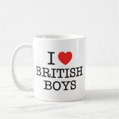 I Love British Boys Koffiemok (Links)