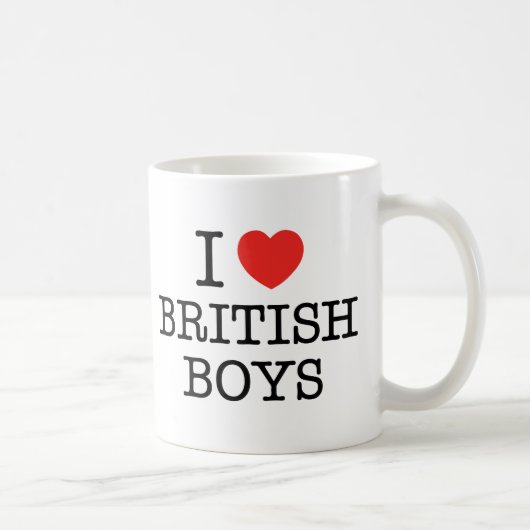 I Love British Boys Koffiemok (Rechts)