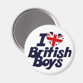 I Love British Boys Magneet (Voorkant / Achterkant)