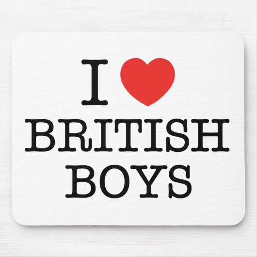 I Love British Boys Muismat (Voorkant)