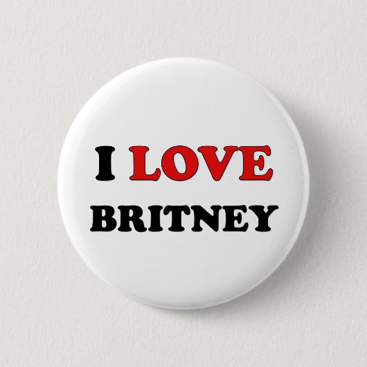I Love Britney Ronde Button 5,7 Cm (Voorkant)