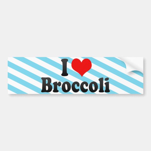 I Love Broccoli Bumpersticker (Voorkant)