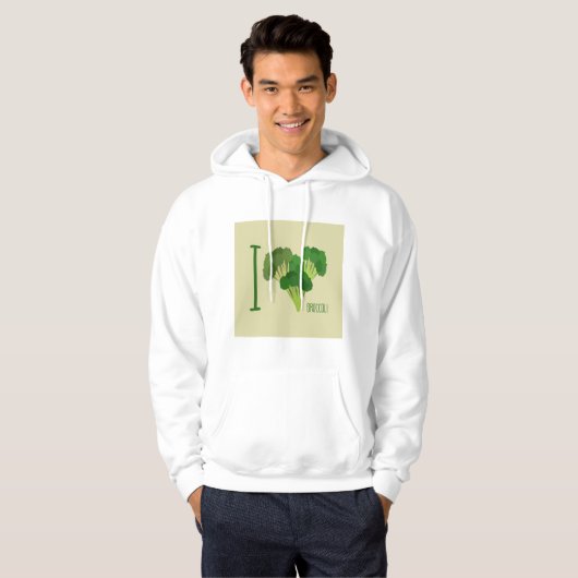 I Love Broccoli Hoodie (Voorkant volledig)