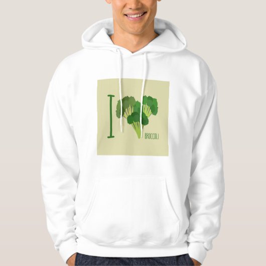 I Love Broccoli Hoodie (Voorkant)