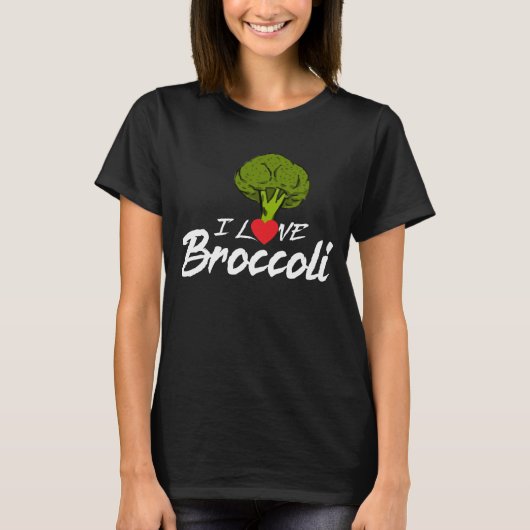 I Love Broccoli, Plant Eater, Herbivore, Cute T-shirt (Voorkant)