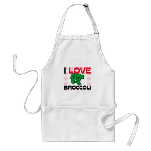 I Love Broccoli Standaard Schort (Voorkant)