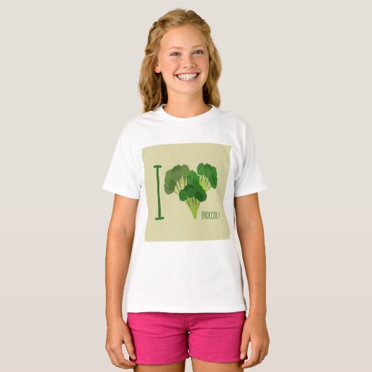 I Love Broccoli T-shirt (Voorkant volledig)