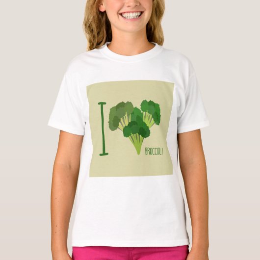 I Love Broccoli T-shirt (Voorkant)