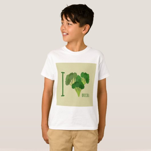 I Love Broccoli T-shirt (Voorkant volledig)