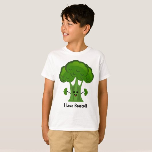 I Love Broccoli T-shirt (Voorkant volledig)