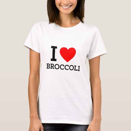 I Love Broccoli T-shirt (Voorkant)