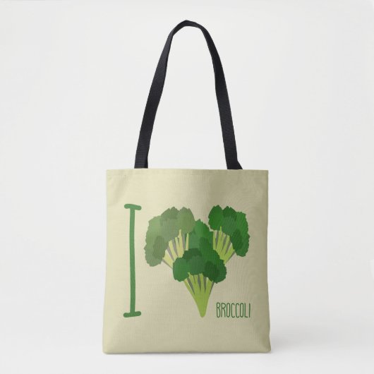 I Love Broccoli Tote Bag (Voorkant)