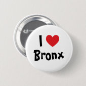 I Love Bronx Red Heart Ronde Button 5,7 Cm (Voorkant /achterkant)