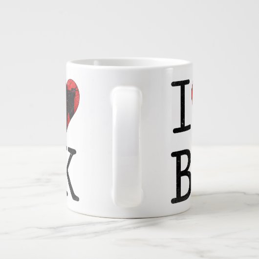 I Love Brooklyn BK NYC Grote Koffiekop (Achterkant)